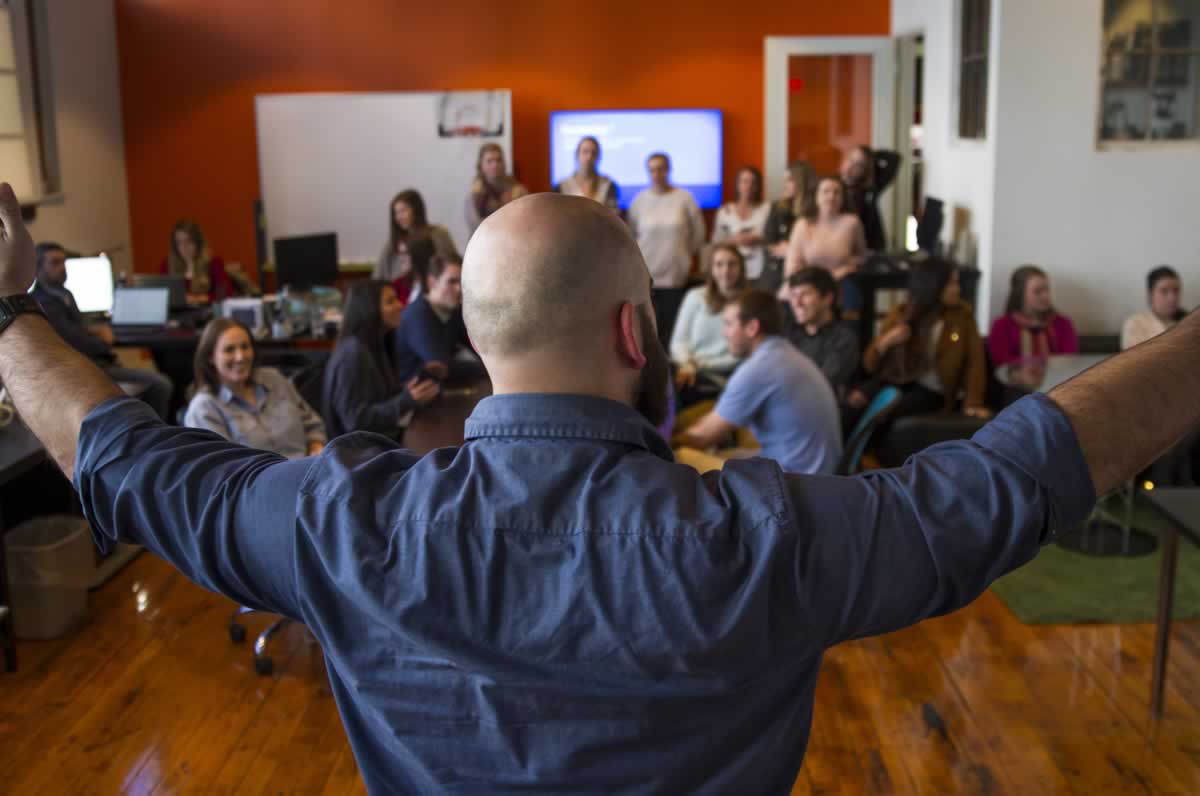 Crowdfunding marketing team a group photo of a crowdfunding marketing team