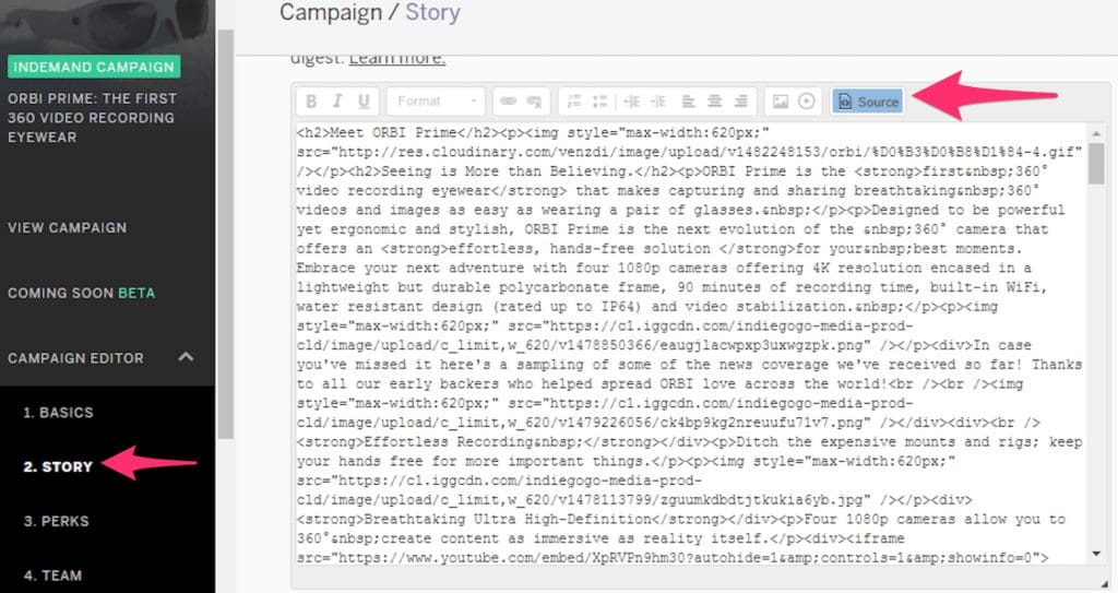 how to add gif to indiegogo