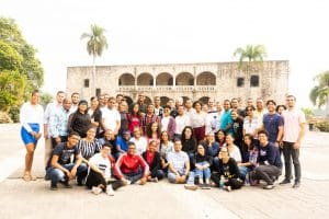 The boot camp participants and facilitators in the Alcazar Plaza.