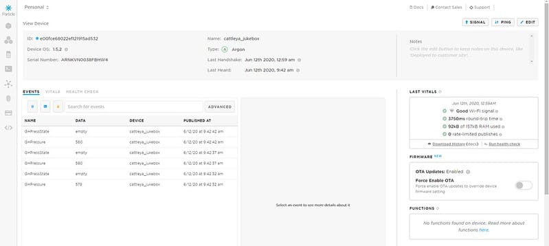 Enventys Partners uses the Particle Dashboard