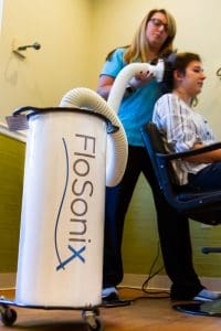 The Flosonix lice treatment device built on the Particle 