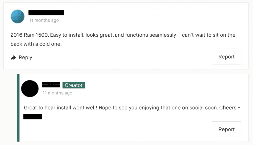 Positive comments prove to prospective backers that you're worth the investment.